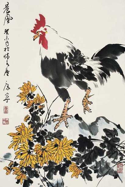 康宁 晨风 立轴